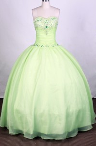 Popular Ball Gown Sweetheart Floor-length Green Quinceanera Dress