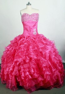 Popular Ball Gown Sweetheart Floor-length Hot Pink Quinceanera Dress