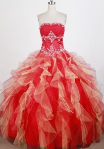 Modest Ball Gown Strapless Floor-length Quinceanera Dress