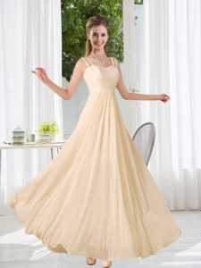 Straps Empire Bowknot Lace Bridesmaid Dress