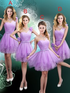 Cheap Hand Made Flowers Bridesmaid Dress With One Shoulder