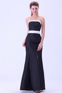 Simple Prom / Evening Dress With White Belt Ankle-length