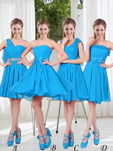 Exclusive Bridesmaid Dress With Ruching In Blue