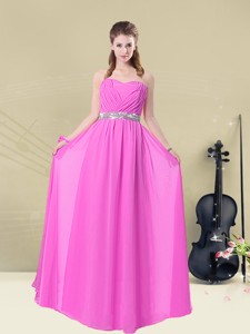 Gorgeous Empire Sweetheart Bridesmaid Dress With Ruching And Belt