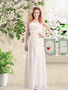 Classical Lace Up Sweetheart Bridesmaid Dress With Bowknot