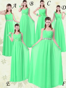 The Most Popular Empire Floor Length Bridesmaid Dress With Ruching And Belt Summer