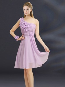Romantic Hand Made Flowers Sweetheart Bridesmaid Dress With Ruching