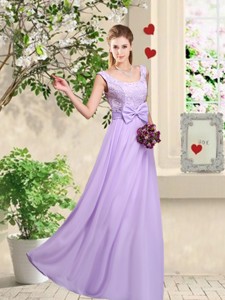 Classical Bowknot Bridesmaid Dress With Floor Length
