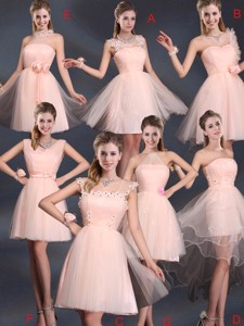 Baby Pink Mini Length The Most Popular Bridesmaid Dress