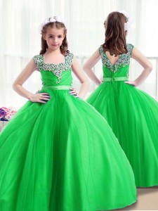 New Arrivals Square Green Mini Quinceanera Dress With Beading