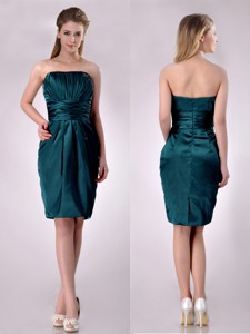 Exclusive Column Ruched Decorated Bodice Mother Of The Bride Dress In Hunter Green