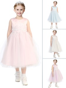 New Arrivals Scoop Little Girl Pageant Dress with Appliques and Beading 