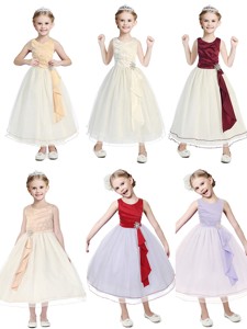 New Arrivals Scoop Tulle Little Girl Pageant Dress with Beading 
