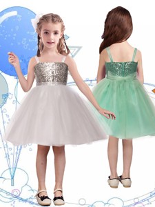 Wonderful Spaghetti Straps Little Girl Pageant Dress with Sequins and Sashes 