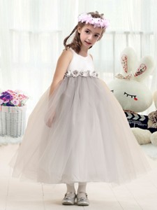 Most Popular Bateau Empire Flower Girl Dress With Appliques