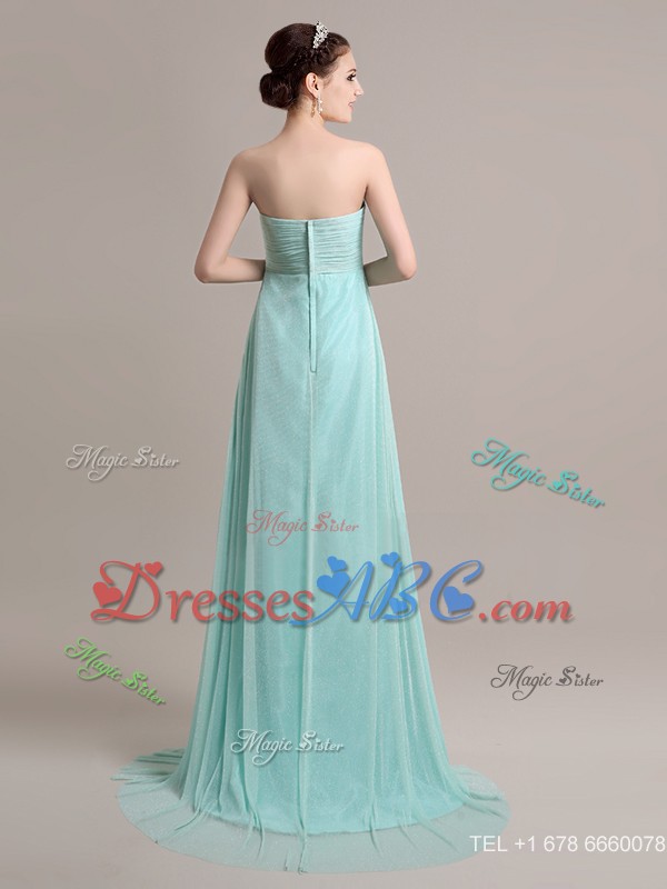 Exquisite Hand Made Flowers and Beaded Prom Dress in Apple Green