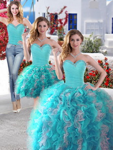 Best Selling Big Puffy Detachable Quinceanera Dress With Beading And Ruffles