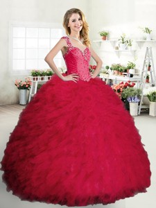 Perfect Big Puffy Sweet 16 Dress with Beading and Ruffles