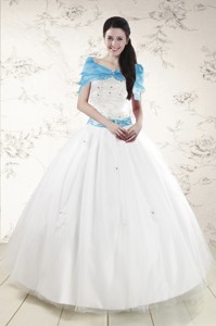 Discount White Quinceanera Dress With Appliques